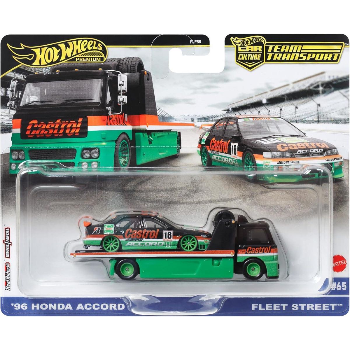Hot Wheels Premium Car Culture Team Transport '96 Honda Accord /Fleet Street hauler.