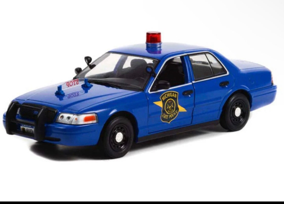 Greenlight 2008 Ford Crown Victoria Police Michigan State Police livery.