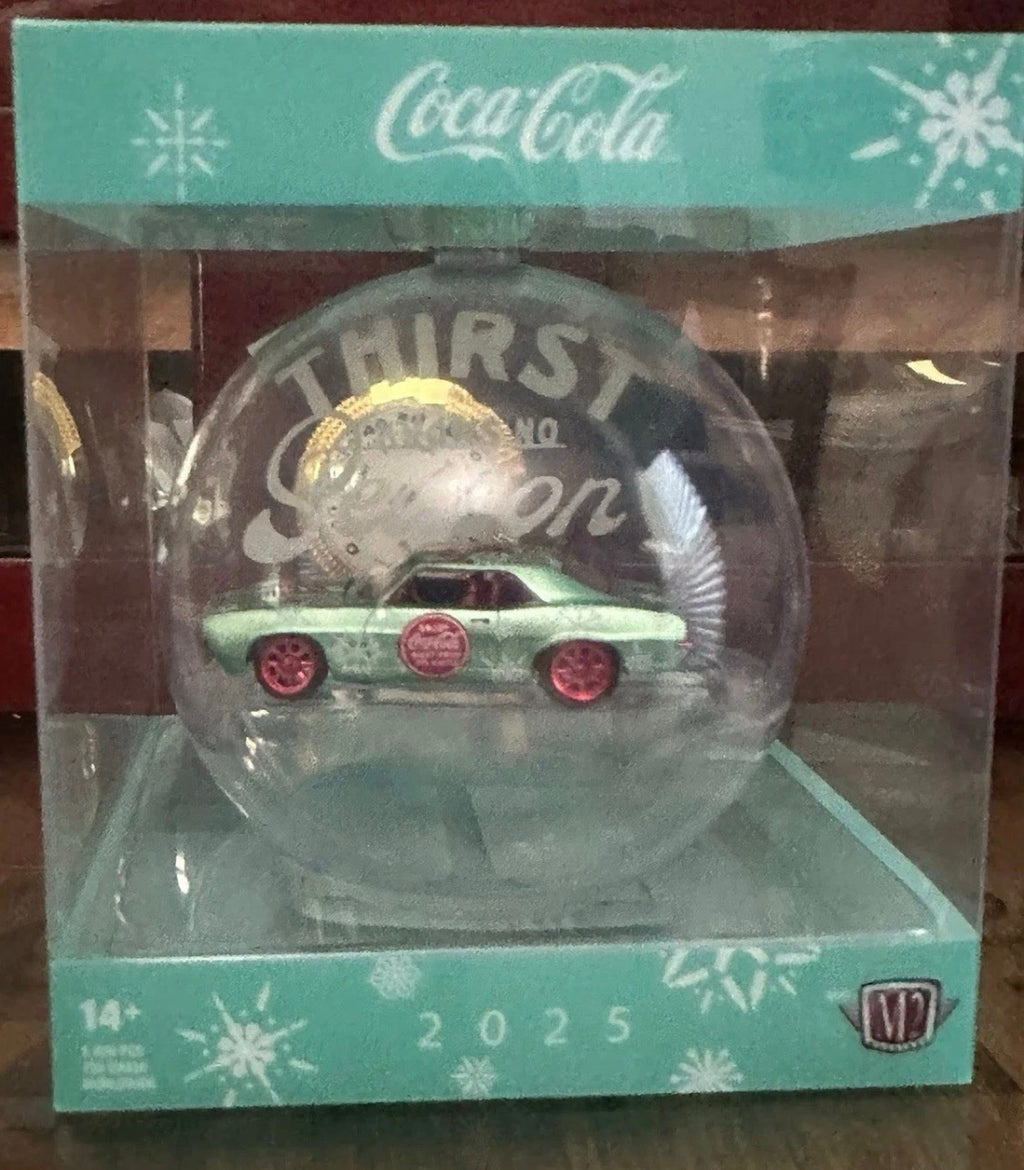 2025 M2 Machines Coca-Cola Christmas ornament 1969 Chevy Camaro