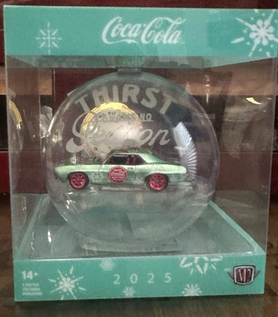 2025 M2 Machines Coca-Cola Christmas ornament 1969 Chevy Camaro